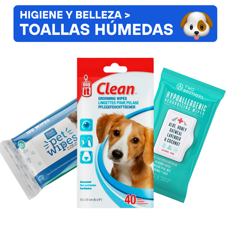 Higiene y Belleza para Perros Toallitas Húmedas para Perros Higiene y Belleza para Perros Toallitas Húmedas para Perros