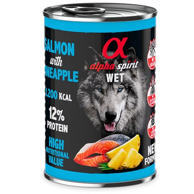 Alimento Húmedo Alpha Spirit para Perro Adulto 400gr - Proteína de Salmón y Piña Alimento Húmedo Alpha Spirit para Perro Adulto 400gr - Proteína de Salmón y Piña