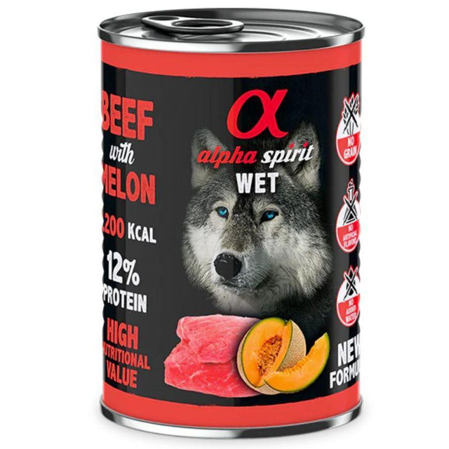 Alimento Húmedo Alpha Spirit para Perro Adulto 400gr - Proteína de Ternera y Melón Alimento Húmedo Alpha Spirit para Perro Adulto 400gr - Proteína de Ternera y Melón