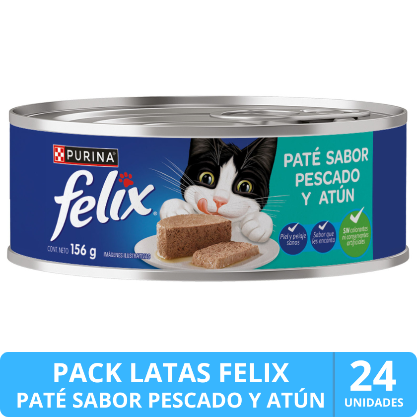 Felix en Latas - Solo Paté de Pescado y Atún - Pack 24 unidades