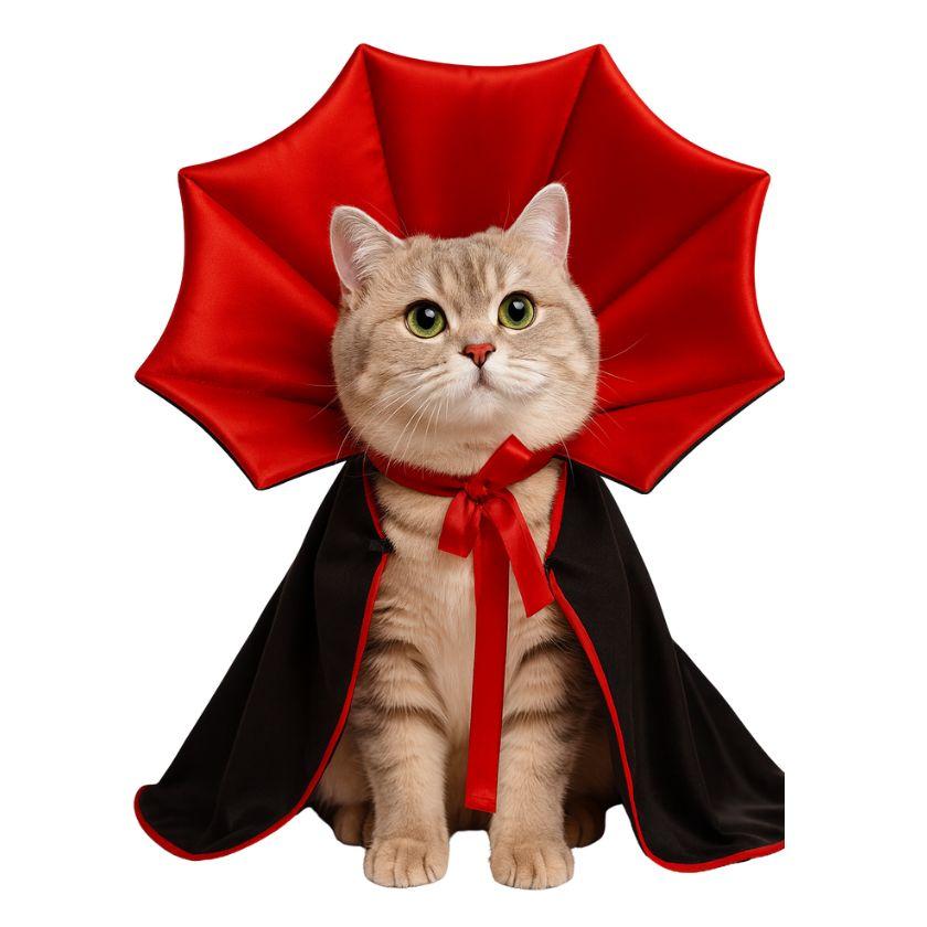 Cosplay vampiro con capa y cuello - 16x55cm