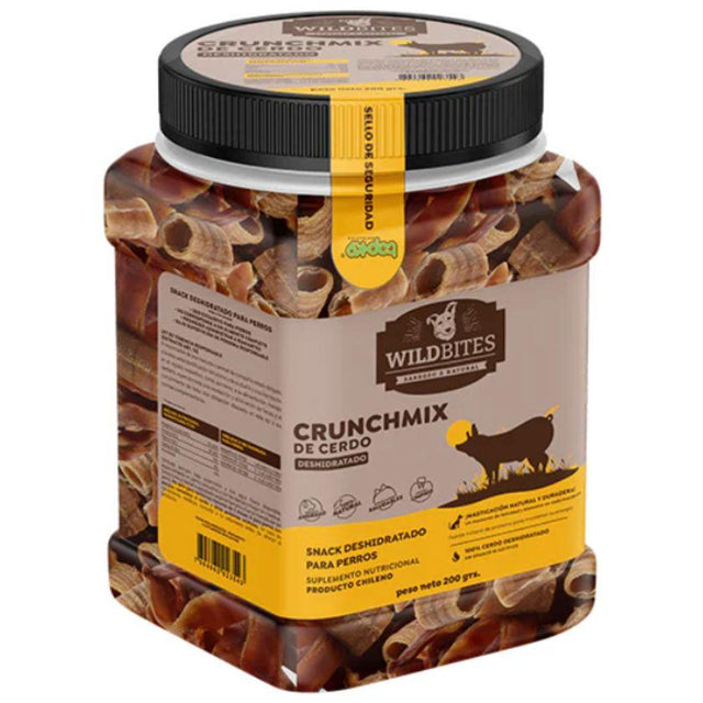 Snack Crujiente Wildbites Crunchmix de Cerdo para Perros 200gr - Colágeno articular y limpieza dental natural Snack Crujiente Wildbites Crunchmix de Cerdo para Perros 200gr - Colágeno articular y limpieza dental natural