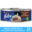 Felix en Latas - Solo Paté Pavo y Menudencias - Pack 24 unidades  Felix en Latas - Solo Paté Pavo y Menudencias - Pack 24 unidades
