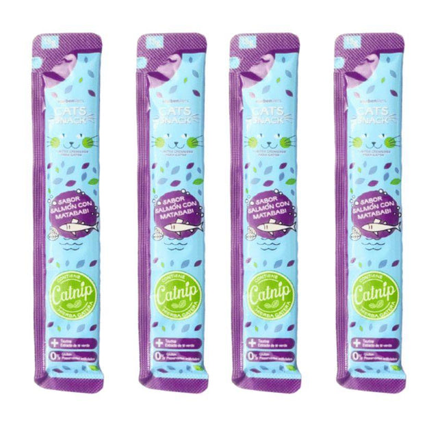 Cat Snack Cremoso Sabor Salmón con Matatabi 60gr Cat Snack Cremoso Sabor Salmón con Matatabi 60gr
