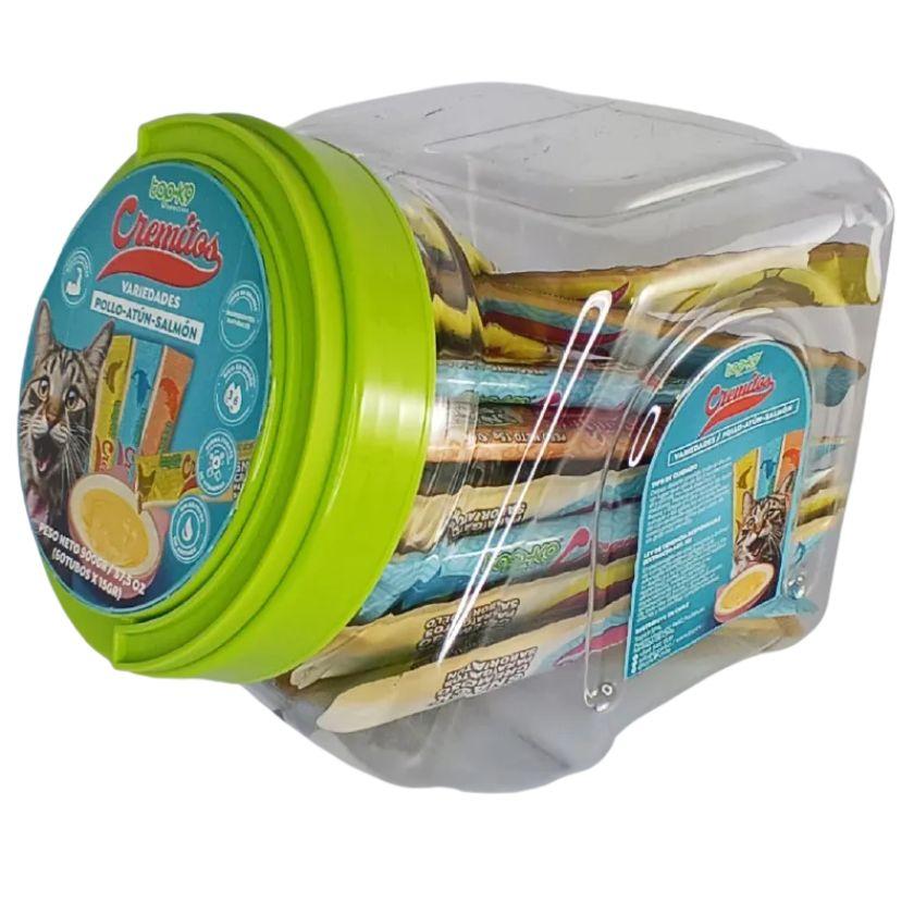 Top K9 Cremitos Snack para Gatos Formato Pote con 60 Unidades