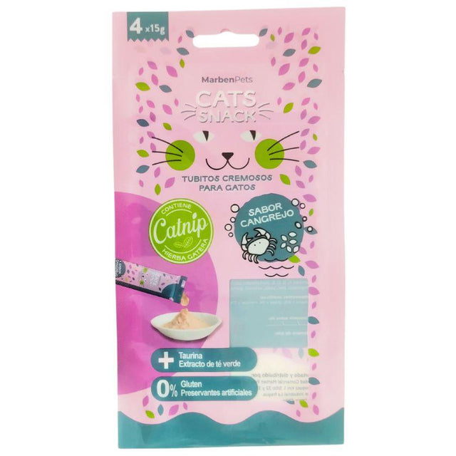 Cat Snack Cremoso Sabor Cangrejo con Catnip 60gr  Cat Snack Cremoso Sabor Cangrejo con Catnip 60gr