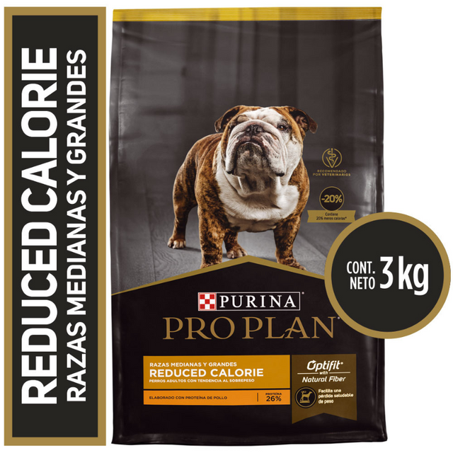Purina PRO PLAN Adulto Raza Mediana y Grande Reduced Calorie 3kg Purina PRO PLAN Adulto Raza Mediana y Grande Reduced Calorie 3kg