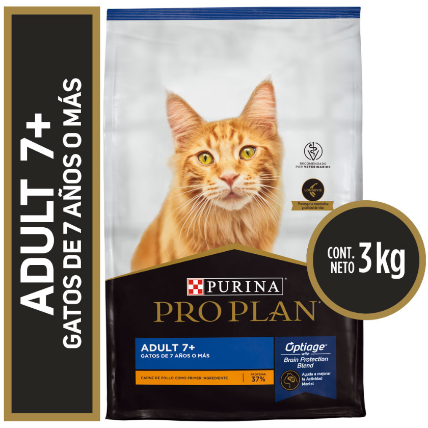 Alimento para gatos Senior PURINA PRO PLAN Adult 7+ 3kg