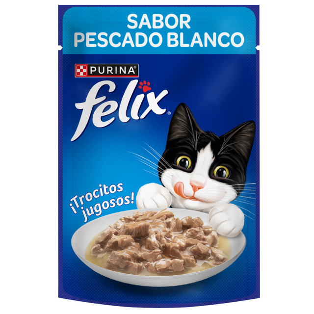 Felix Adultos Pescado Blanco 85gr Pack 15 Unidades  Felix Adultos Pescado Blanco 85gr Pack 15 Unidades