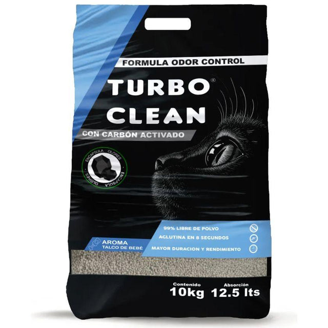 Arena Aglutinante Turbo Clean Aroma Talco de Bebe 10kg  Arena Aglutinante Turbo Clean Aroma Talco de Bebe 10kg