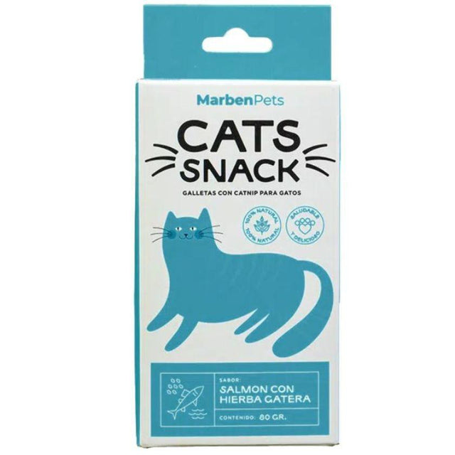 Cats Snack Galletas Rellenas de Salmón y Hierba Gatera 80gr Cats Snack Galletas Rellenas de Salmón y Hierba Gatera 80gr