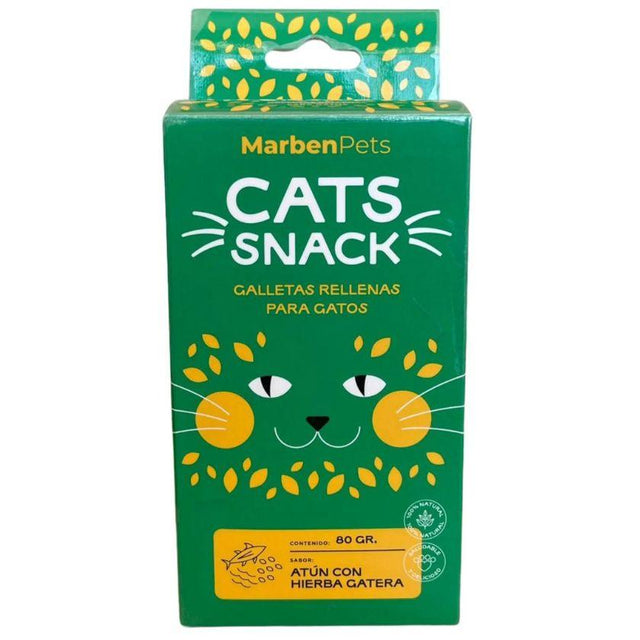 Cats Snack Galletas Rellenas de Atún y Hierba Gatera 80gr Cats Snack Galletas Rellenas de Atún y Hierba Gatera 80gr