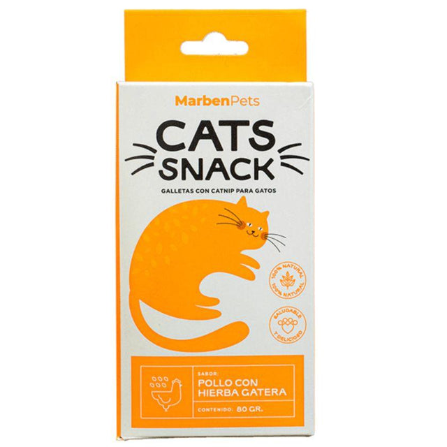 Cats Snack Galletas Rellenas de Pollo y Hierba Gatera 80gr Cats Snack Galletas Rellenas de Pollo y Hierba Gatera 80gr