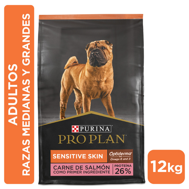 Purina Pro Plan Adulto Raza Mediana y Grande Sensitive Skin Salmon 12 kg Purina Pro Plan Adulto Raza Mediana y Grande Sensitive Skin Salmon 12 kg