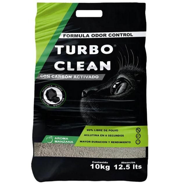 Arena Aglutinante Turbo Clean Aroma Manzana 10kg  Arena Aglutinante Turbo Clean Aroma Manzana 10kg
