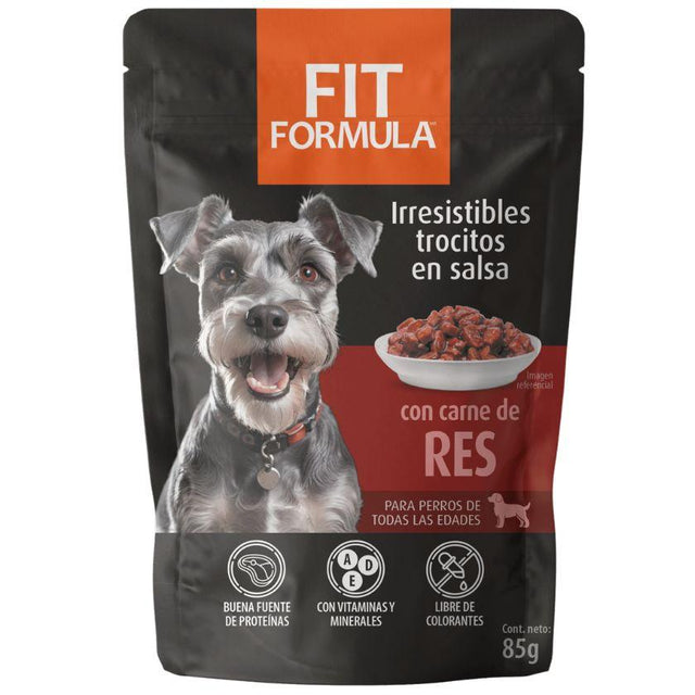 Fit Formula Alimento Húmedo para Perro Sabor Carne de Res - 85gr PACK 24 Unidades Fit Formula Alimento Húmedo para Perro Sabor Carne de Res - 85gr PACK 24 Unidades