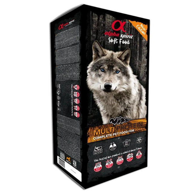 Alimento Semi-Húmedo Alpha Spirit Multiprotein 9kg - para Perros Adultos - Alta palatabilidad sin extrusión y sin granos Alimento Semi-Húmedo Alpha Spirit Multiprotein 9kg - para Perros Adultos - Alta palatabilidad sin extrusión y sin granos