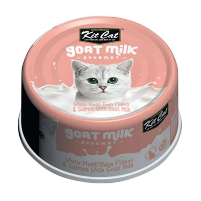 Kit Cat Lata Goat Milk Atún y Salmón 70gr Kit Cat Lata Goat Milk Atún y Salmón 70gr