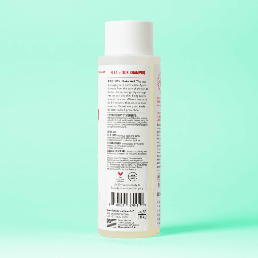 Skouts Honor Dog Shampoo Pulgas Garrapatas 473Ml