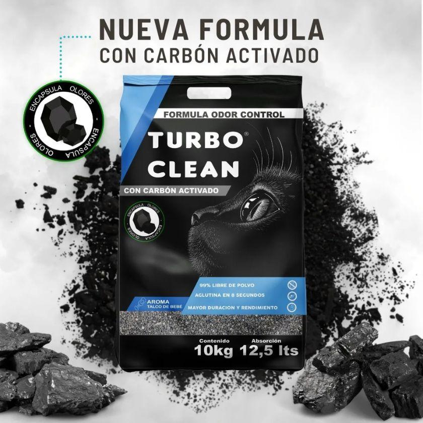 Arena Aglutinante Turbo Clean Aroma Talco de Bebe 10kg