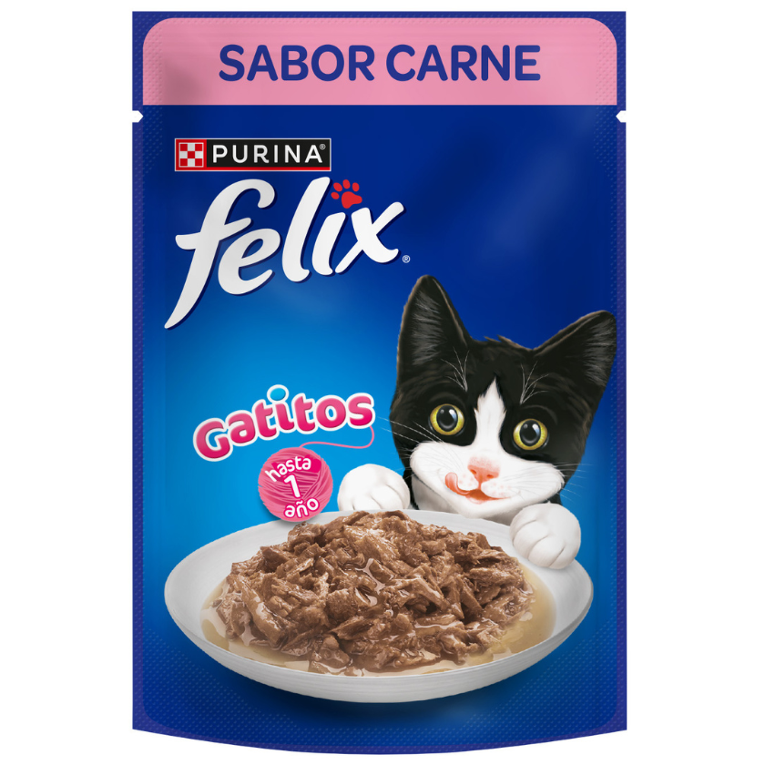 Felix Gatitos Carne en Salsa 85gr Pack 15 Unidades