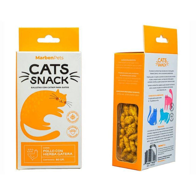 Cats Snack Galletas Rellenas de Pollo y Hierba Gatera 80gr Cats Snack Galletas Rellenas de Pollo y Hierba Gatera 80gr