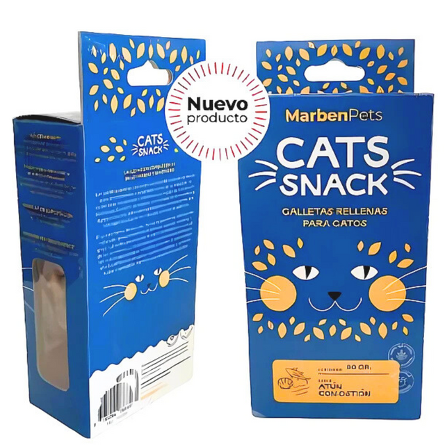 Cats Snack Galletas Rellenas de Atún con Ostión 80gr Cats Snack Galletas Rellenas de Atún con Ostión 80gr
