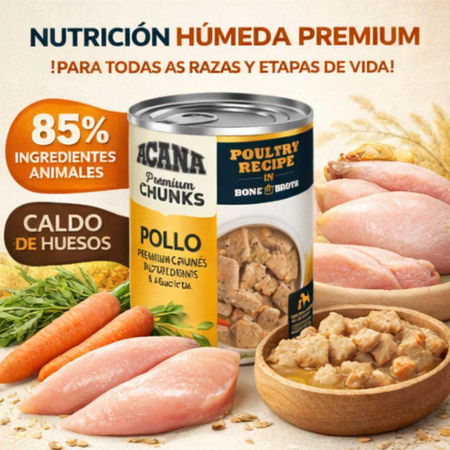 Alimento Húmedo Acana Premium Chinks 363gr - Receta de Aves en Caldo Alimento Húmedo Acana Premium Chinks 363gr - Receta de Aves en Caldo