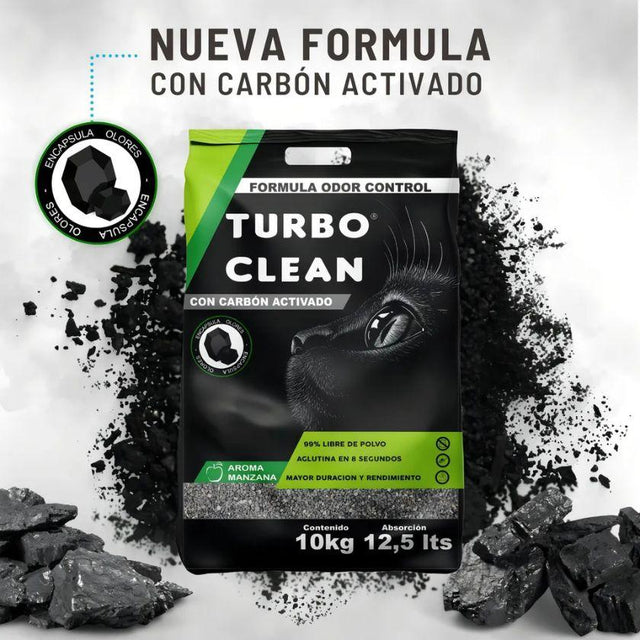 Arena Aglutinante Turbo Clean Aroma Manzana 10kg  Arena Aglutinante Turbo Clean Aroma Manzana 10kg