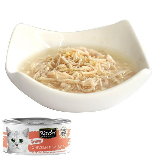 Kit Cat Lata Gravity Pollo y Salmón 70gr  Kit Cat Lata Gravity Pollo y Salmón 70gr