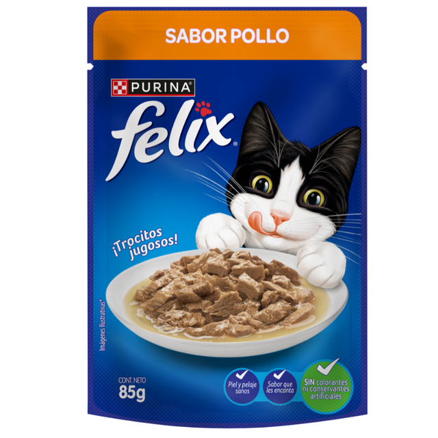 Felix Adultos Pollo 85gr Pack 15 Unidades  Felix Adultos Pollo 85gr Pack 15 Unidades