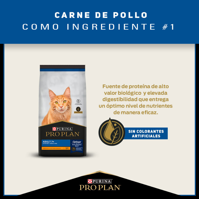 Alimento para gatos Senior PURINA PRO PLAN Adult 7+ 3kg