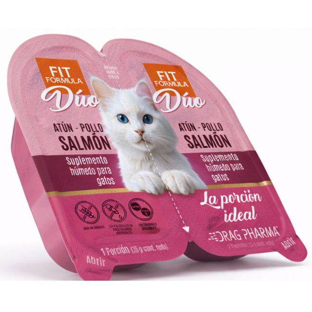 Fit Formula Duo Alimento Húmedo para Gato Sabor Atún, Pollo y Salmón 70gr Fit Formula Duo Alimento Húmedo para Gato Sabor Atún, Pollo y Salmón 70gr