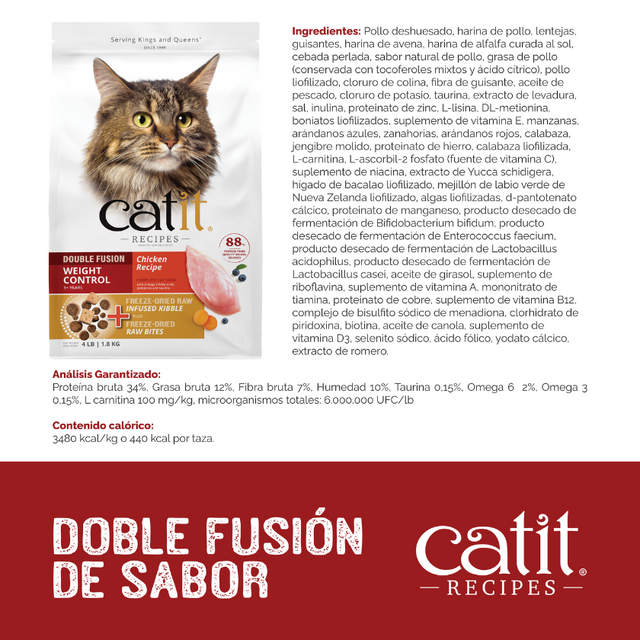 Cat It Recipes Control de Peso Sabor Pollo 1.8kg Cat It Recipes Control de Peso Sabor Pollo 1.8kg
