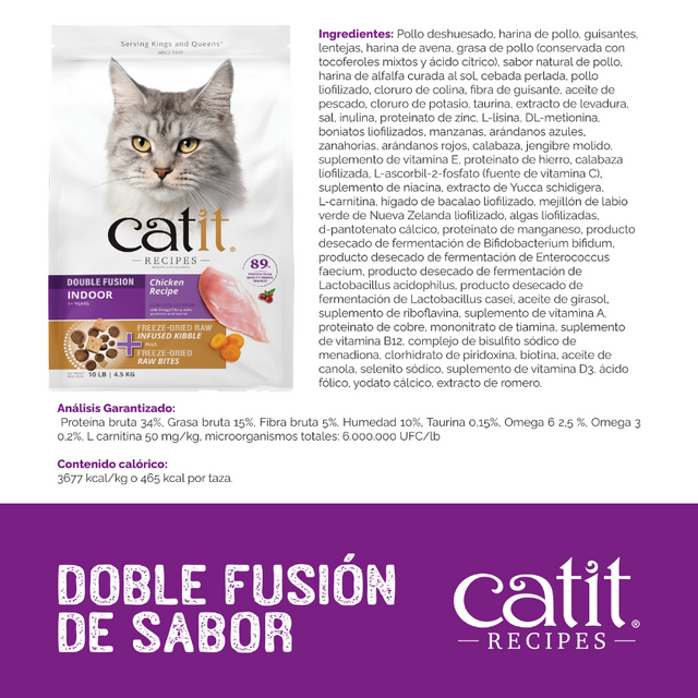 Catit Recipes Doble Fusión Indoor con Pollo 1.8kg Catit Recipes Doble Fusión Indoor con Pollo 1.8kg