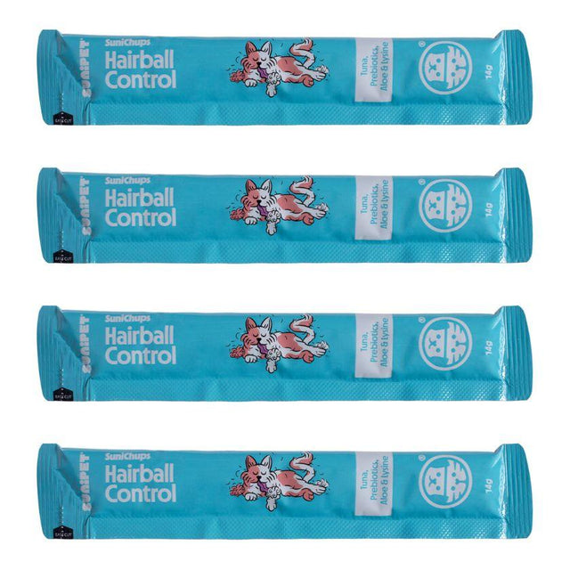 SuniChups Hairball Control Snack Funcional para Gatos 4 Tubitos SuniChups Hairball Control Snack Funcional para Gatos 4 Tubitos
