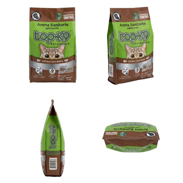 Arena Aglutinante Top K9 con Iones de Plata aroma Cafe Moka 10kg Arena Aglutinante Top K9 con Iones de Plata aroma Cafe Moka 10kg