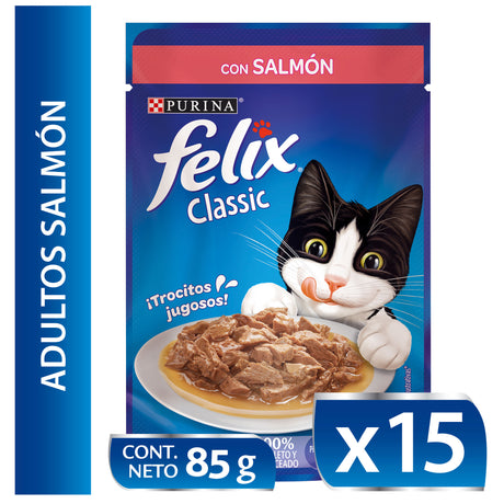 Felix Purina Felix Adultos Salmon En Salsa 85Gr Pack 15 Unidades Felix Purina Felix Adultos Salmon En Salsa 85Gr Pack 15 Unidades