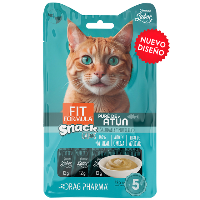 Fit Formula Snack para Gatos Pure de Atún 60gr Fit Formula Snack para Gatos Pure de Atún 60gr