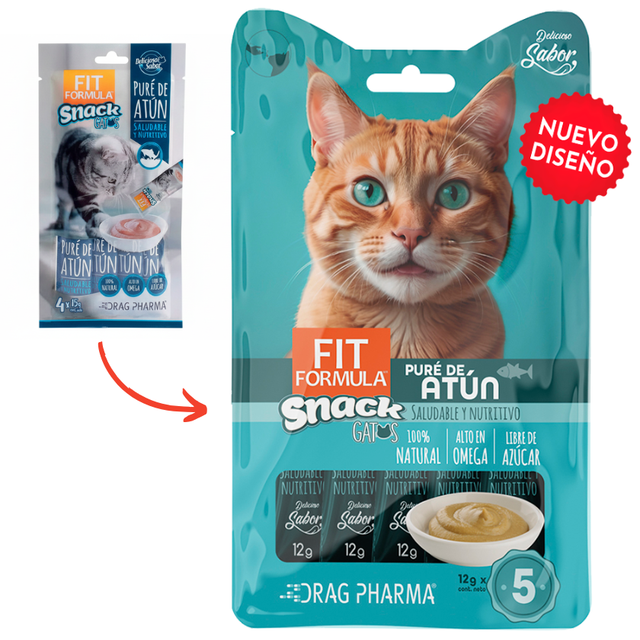 Fit Formula Snack para Gatos Pure de Atún 60gr Fit Formula Snack para Gatos Pure de Atún 60gr