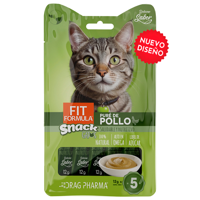 Fit Formula Snack para Gatos Pure de Pollo 60gr Fit Formula Snack para Gatos Pure de Pollo 60gr