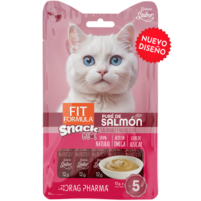 Fit Formula Snack para Gatos Pure de Salmón 60gr Fit Formula Snack para Gatos Pure de Salmón 60gr