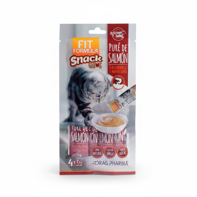Fit Formula Snack para Gatos Pure de Salmón 60gr Pack 6 Sobres Fit Formula Snack para Gatos Pure de Salmón 60gr Pack 6 Sobres