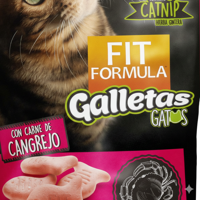 Fit Formula Galletas con Catnip para Gatos Sabor Cangrejo 100gr Fit Formula Galletas con Catnip para Gatos Sabor Cangrejo 100gr
