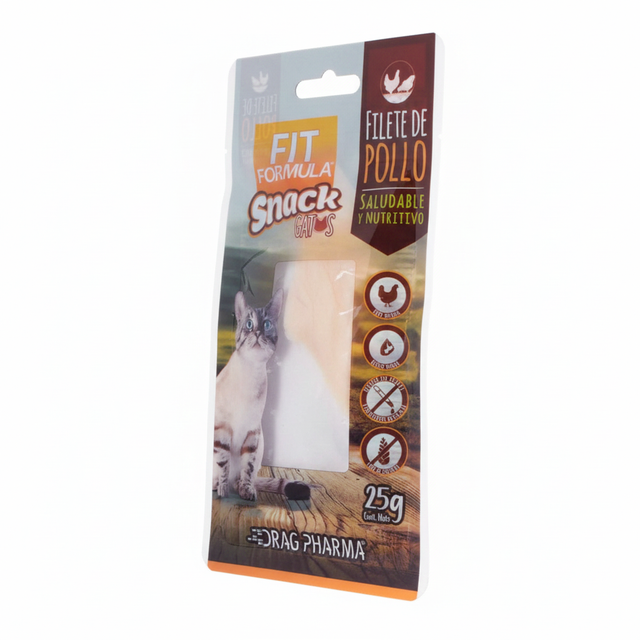 Fit Formula Snack para Gatos Filete Pollo 25gr Pack 6 Unidades Fit Formula Snack para Gatos Filete Pollo 25gr Pack 6 Unidades