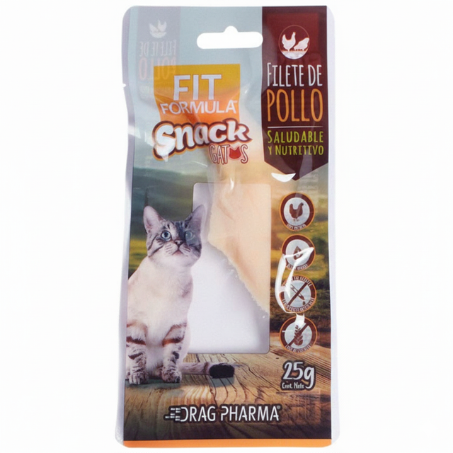 Fit Formula Snack para Gatos Filete Pollo 25gr Fit Formula Snack para Gatos Filete Pollo 25gr