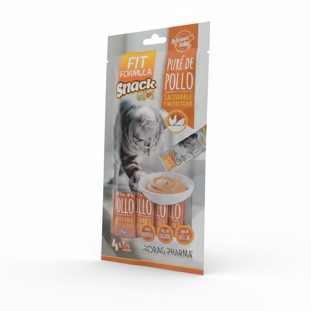 Fit Formula Snack para Gatos Pure de Pollo 60gr Fit Formula Snack para Gatos Pure de Pollo 60gr