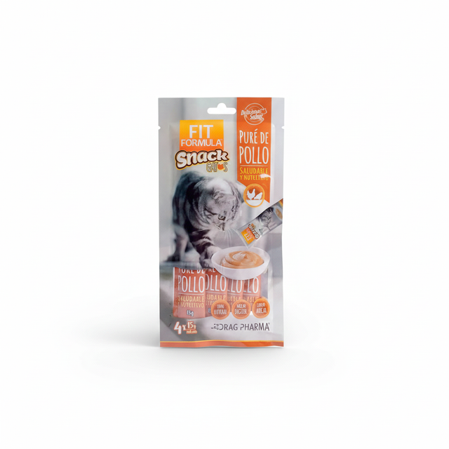 Fit Formula Snack para Gatos Pure de Pollo 60gr Pack 6 Sobres Fit Formula Snack para Gatos Pure de Pollo 60gr Pack 6 Sobres