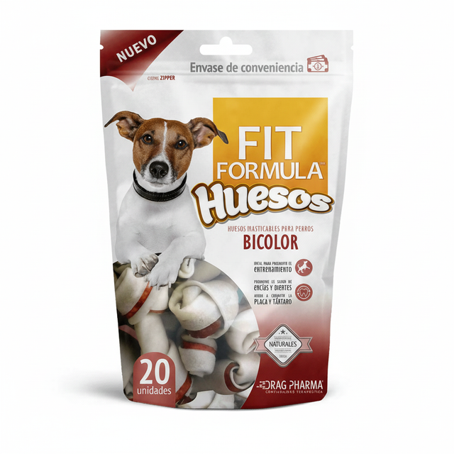 Fit Formula Snack para Perros Huesos Bicolor 20 Unidades Fit Formula Snack para Perros Huesos Bicolor 20 Unidades