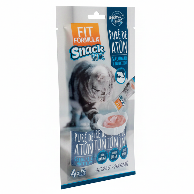 Fit Formula Snack para Gatos Pure de Atún 60gr Pack 6 Sobres Fit Formula Snack para Gatos Pure de Atún 60gr Pack 6 Sobres